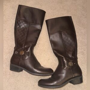 Brown leather riding boot - size 10
